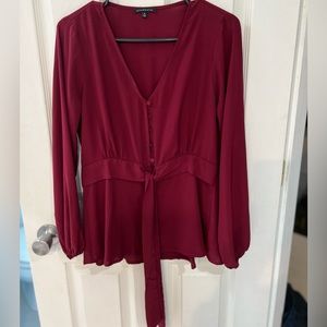 Staccato wine/burgundy blouse size small